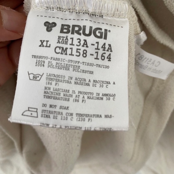 Brugi Beige Fleece Pullover Size XL - Picture 3 of 7